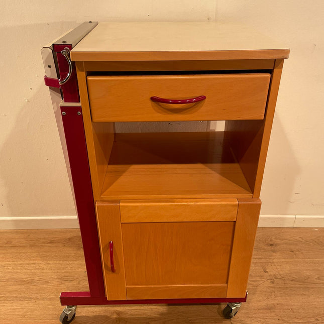 Schell Rood Houten Nachtkastje 17